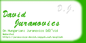 david juranovics business card